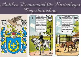 Antikes Lenormand für Kartenleger Tageskarten und Tageshoroskop kostenlos
