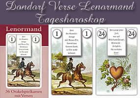 Dondorf Verse Lenormandkarten Tageskarten und Tageshoroskop kostenlos